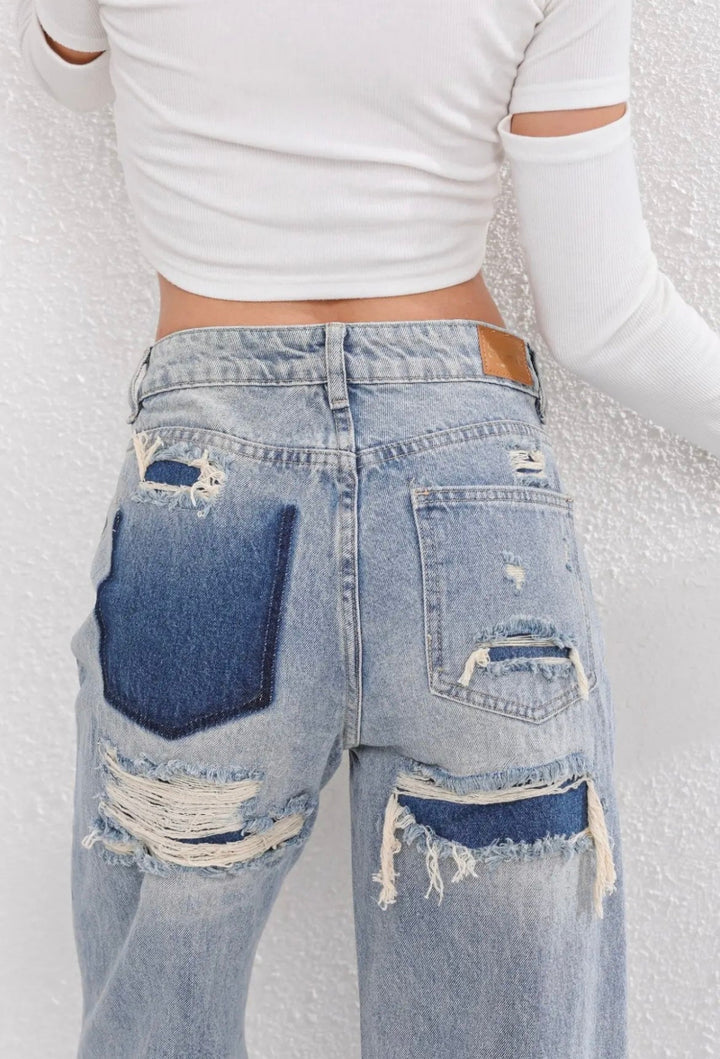 Luma | Damen Elegantes Hoher-Taille Jeans