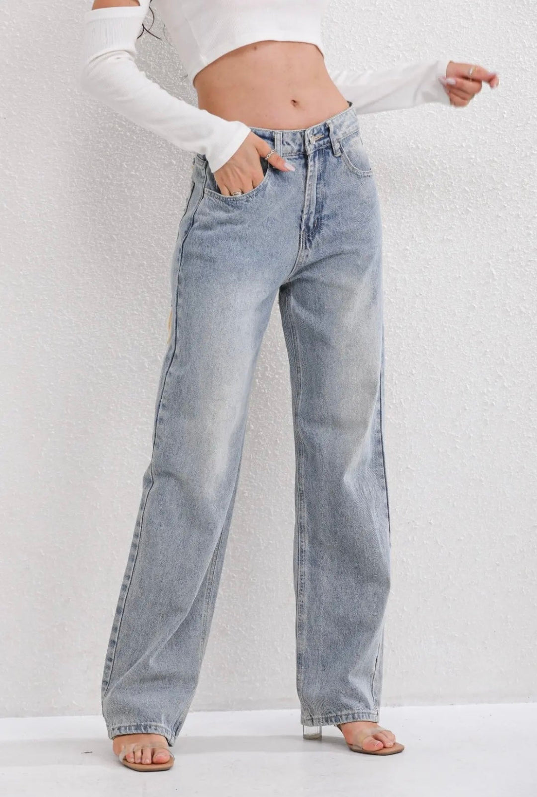 Luma | Damen Elegantes Hoher-Taille Jeans